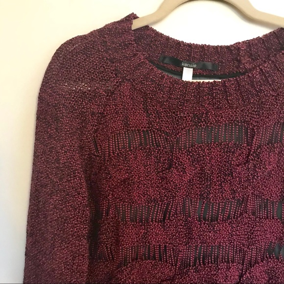 Kensie open weave sheer-back sweater - Picture 2 of 6